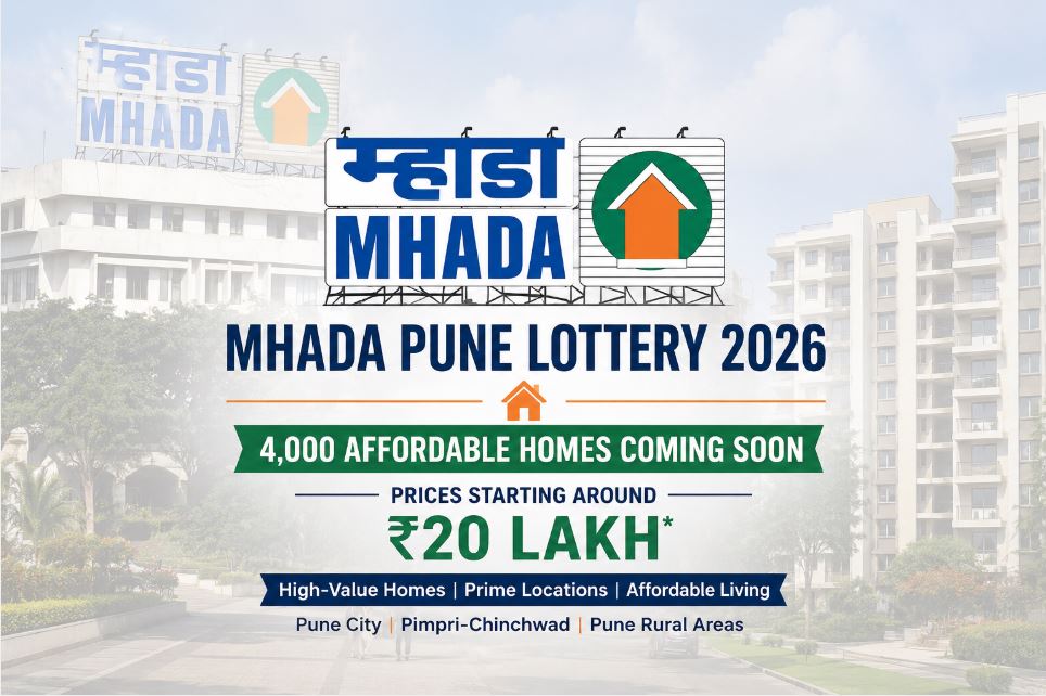 MHADA Pune Housing Lottery 2026 Set to Launch Nearly 4,000 Budget Homes; Affordable Flats May Start at Around ₹20 Lakh